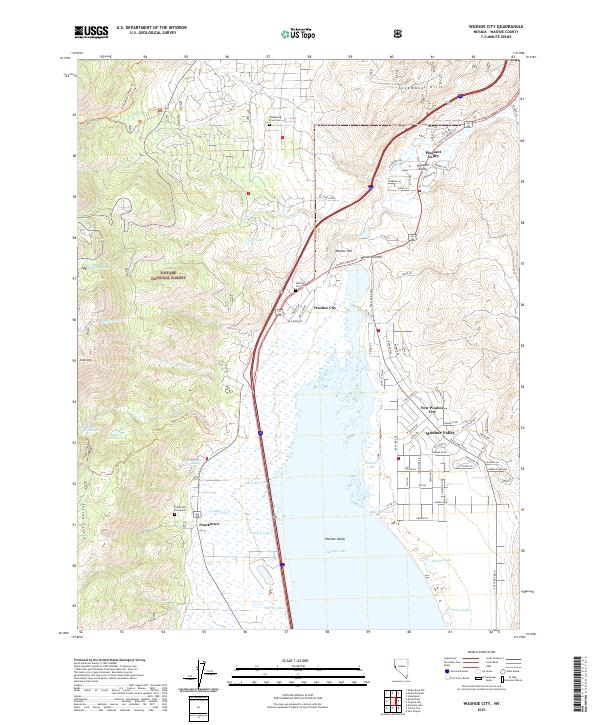 US Topo 7.5-minute map for Washoe City NV