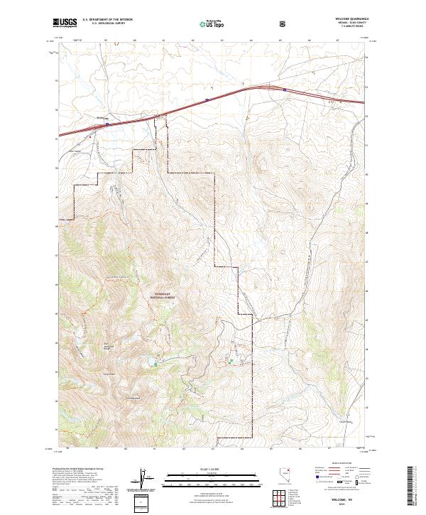 US Topo 7.5-minute map for Welcome NV