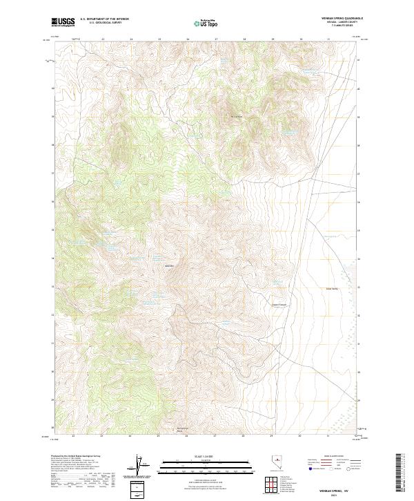 US Topo 7.5-minute map for Wenban Spring NV