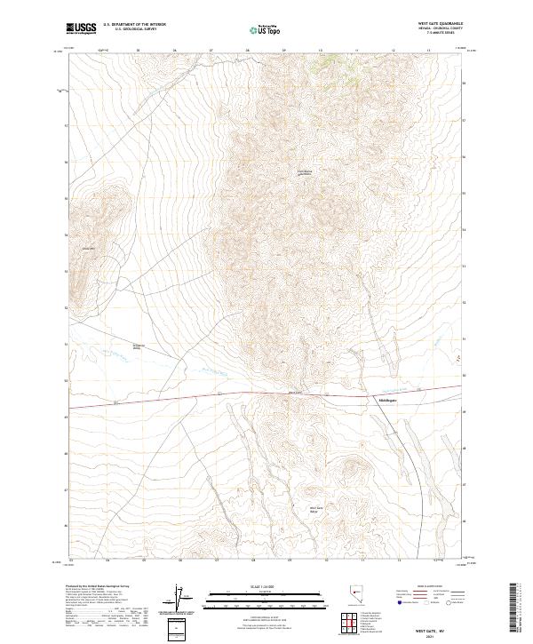 US Topo 7.5-minute map for West Gate NV