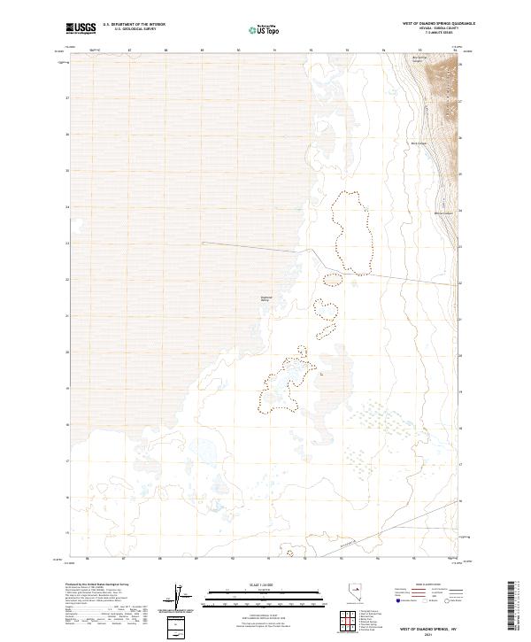 US Topo 7.5-minute map for West of Diamond Springs NV