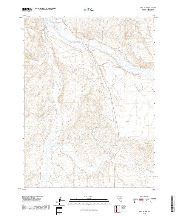 US Topo 7.5-minute map for West of Lee NV