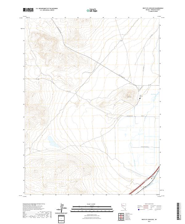 US Topo 7.5-minute map for West of Lovelock NV