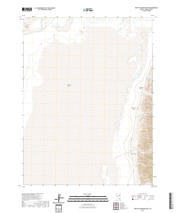 US Topo 7.5-minute map for West of Railroad Pass NV