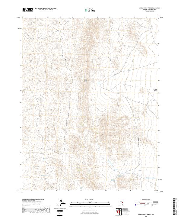 US Topo 7.5-minute map for Wheatgrass Spring NV