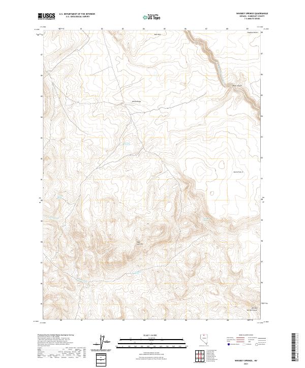 US Topo 7.5-minute map for Whiskey Springs NV