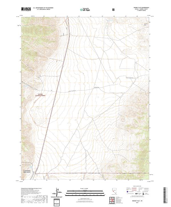 US Topo 7.5-minute map for Whisky Flat NV