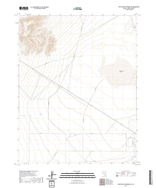 US Topo 7.5-minute map for White Blotch Springs NE NV