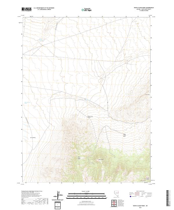 US Topo 7.5-minute map for White Cloud Point NV