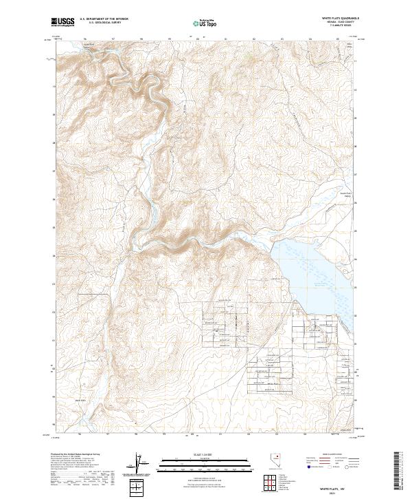 US Topo 7.5-minute map for White Flats NV