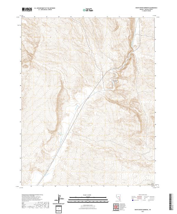 US Topo 7.5-minute map for White River Narrows NV