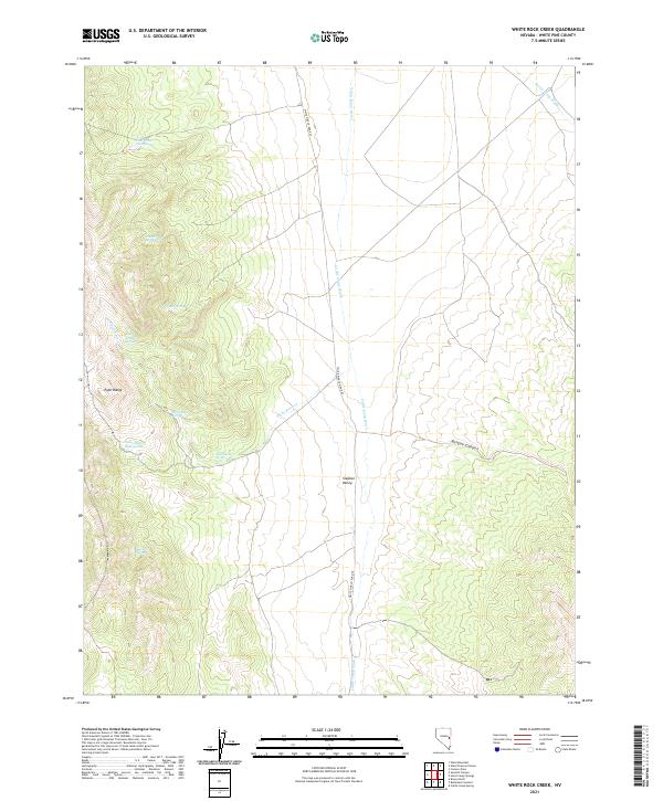 US Topo 7.5-minute map for White Rock Creek NV