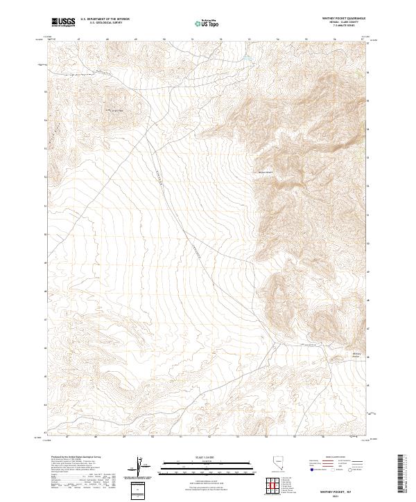 US Topo 7.5-minute map for Whitney Pocket NV