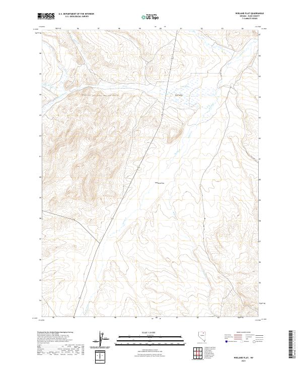 US Topo 7.5-minute map for Wieland Flat NV