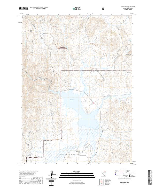 US Topo 7.5-minute map for Wild Horse NV