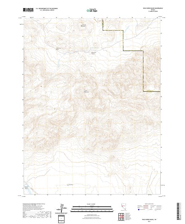 US Topo 7.5-minute map for Wild Horse Basin NV