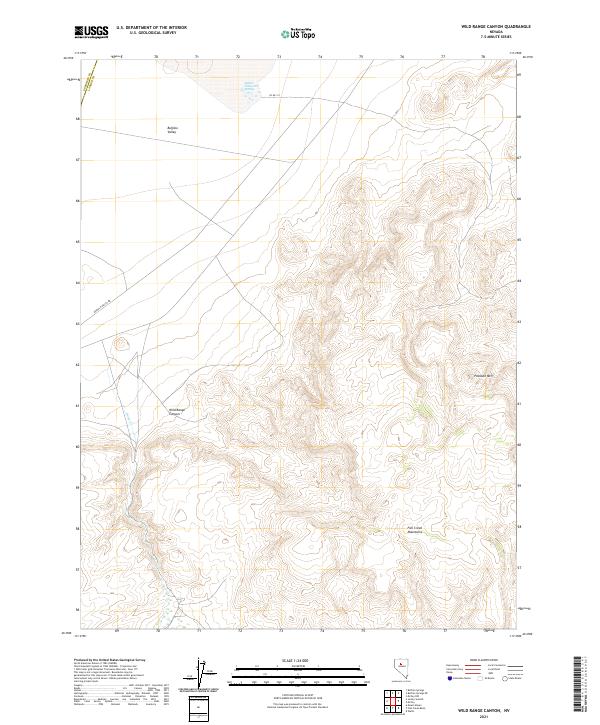 US Topo 7.5-minute map for Wild Range Canyon NV