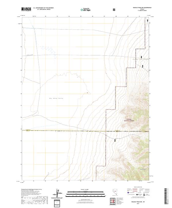 US Topo 7.5-minute map for Wildcat Peak NW NV