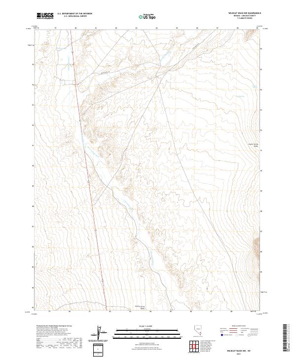 US Topo 7.5-minute map for Wildcat Wash NW NV