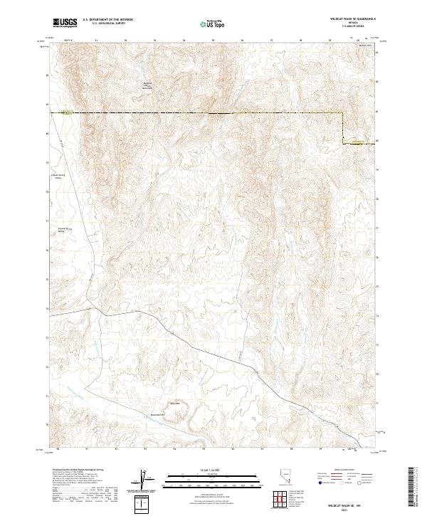 US Topo 7.5-minute map for Wildcat Wash SE NV