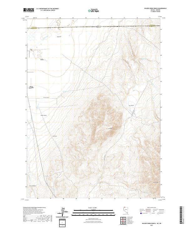 US Topo 7.5-minute map for Wilder Creek Ranch NVOR