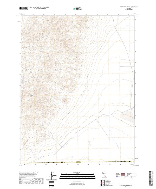 US Topo 7.5-minute map for Wildhorse Spring NV