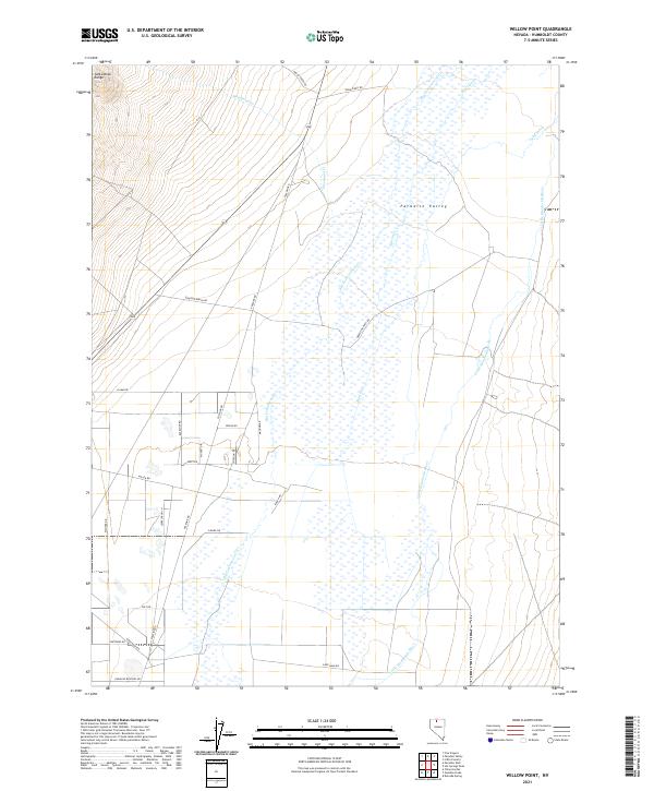 US Topo 7.5-minute map for Willow Point NV