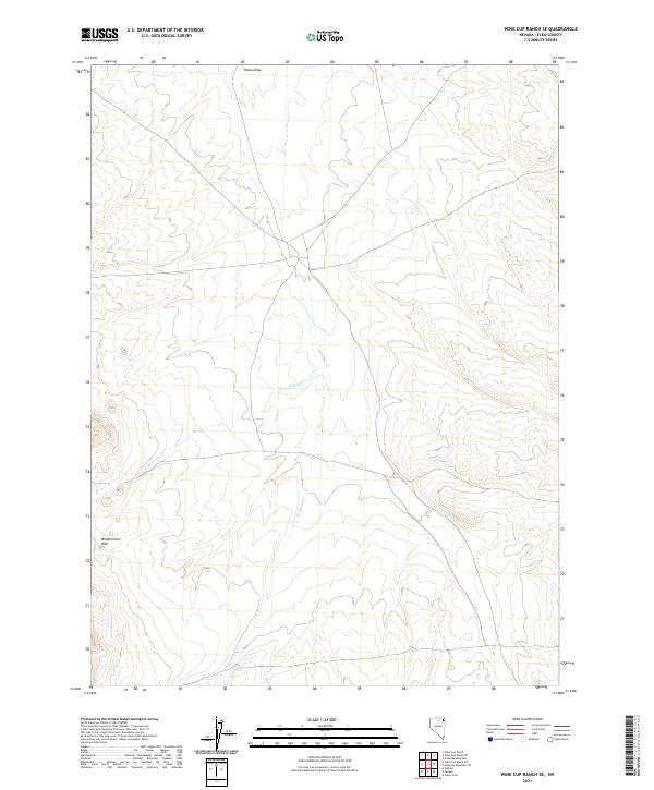 US Topo 7.5-minute map for Wine Cup Ranch SE NV