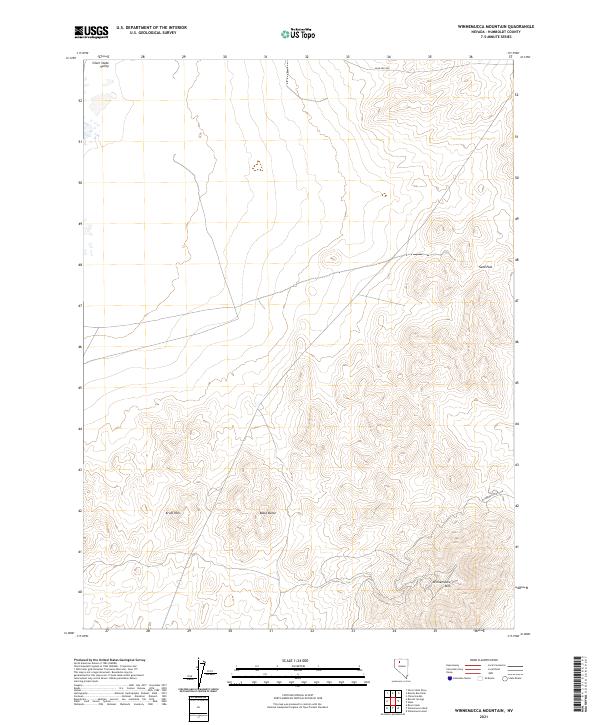 US Topo 7.5-minute map for Winnemucca Mountain NV