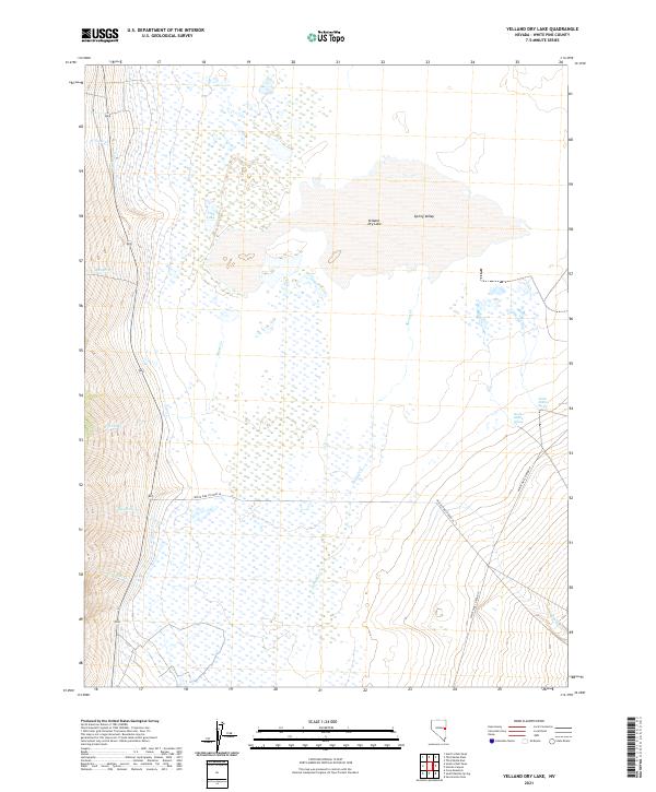 US Topo 7.5-minute map for Yelland Dry Lake NV