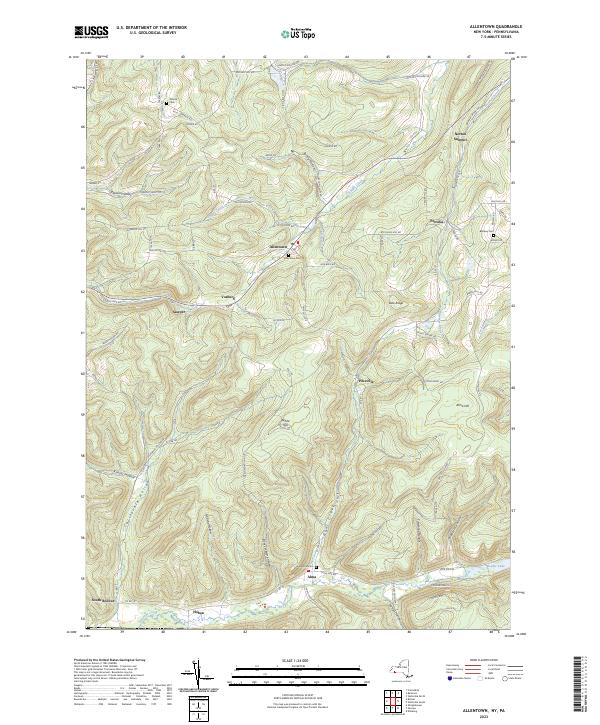 US Topo 7.5-minute map for Allentown NYPA
