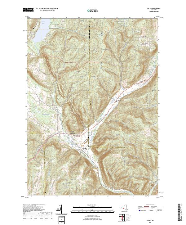 US Topo 7.5-minute map for Alpine NY