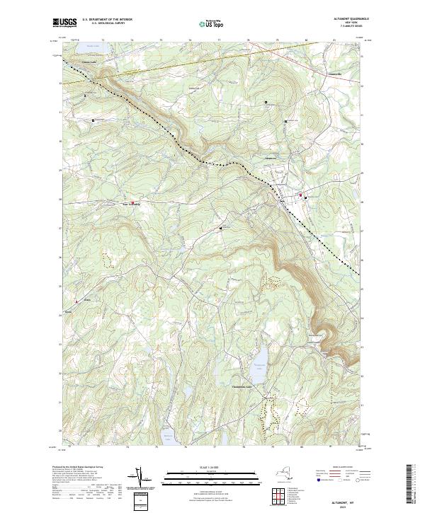 US Topo 7.5-minute map for Altamont NY