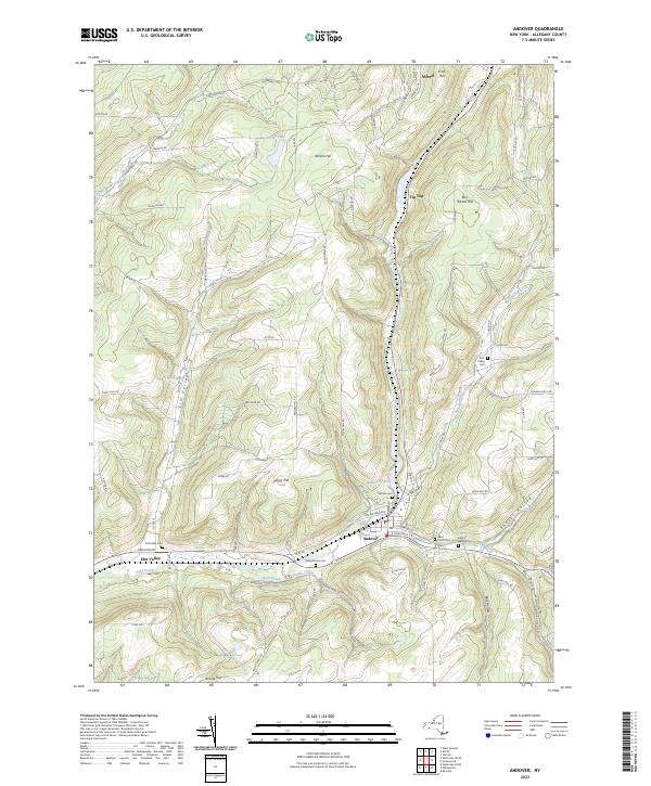 US Topo 7.5-minute map for Andover NY