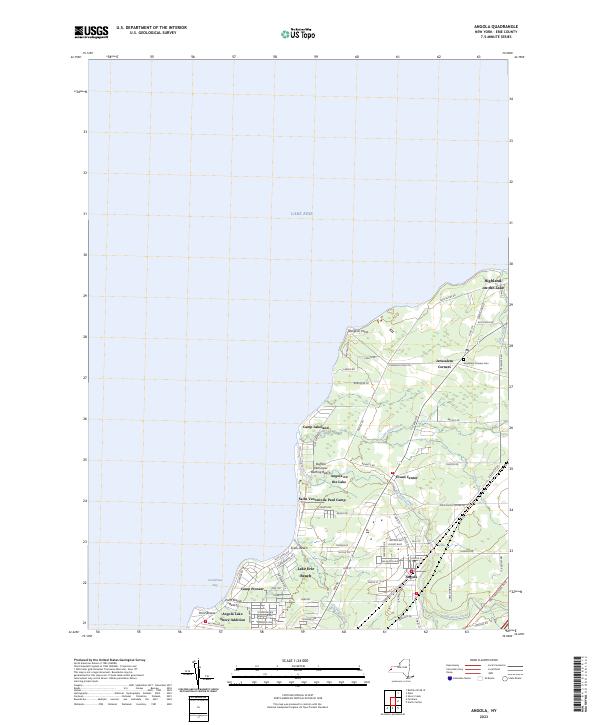 US Topo 7.5-minute map for Angola NY