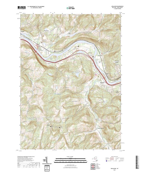 US Topo 7.5-minute map for Apalachin NY