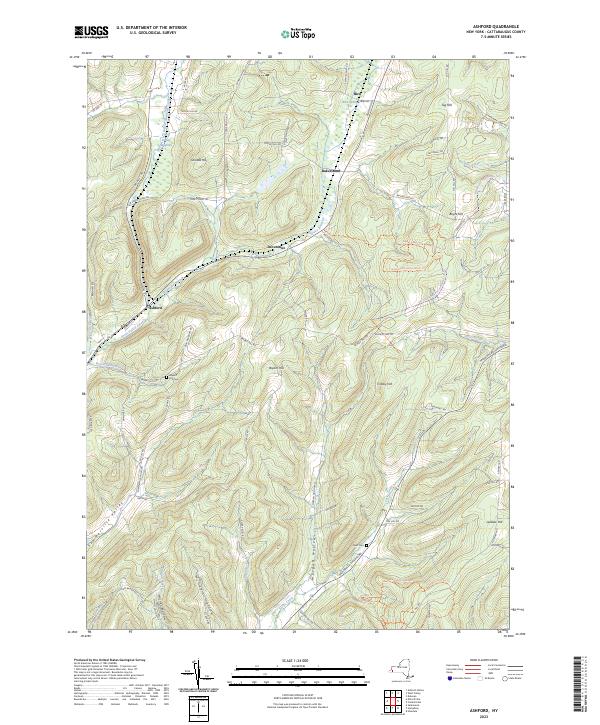 US Topo 7.5-minute map for Ashford NY