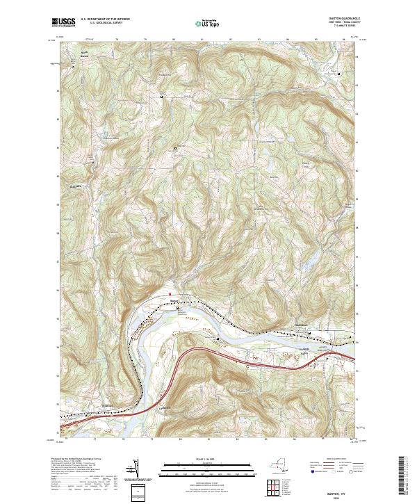 US Topo 7.5-minute map for Barton NY