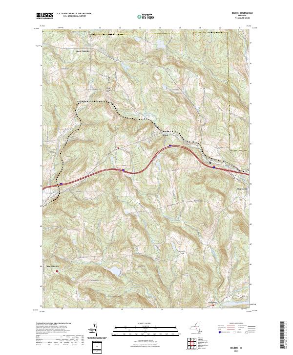 US Topo 7.5-minute map for Belden NY