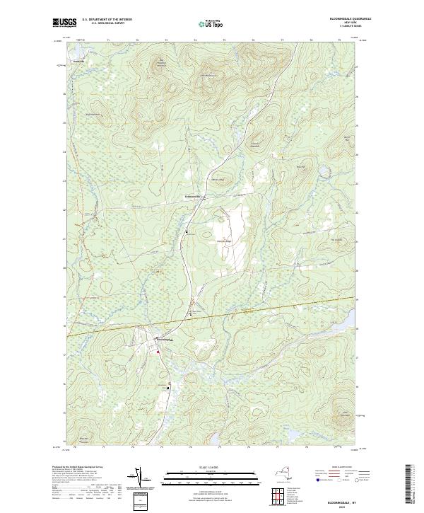 US Topo 7.5-minute map for Bloomingdale NY