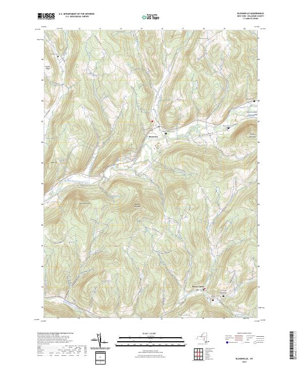 US Topo 7.5-minute map for Bloomville NY