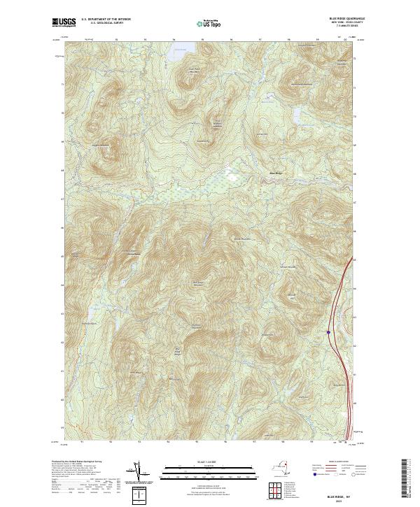 US Topo 7.5-minute map for Blue Ridge NY