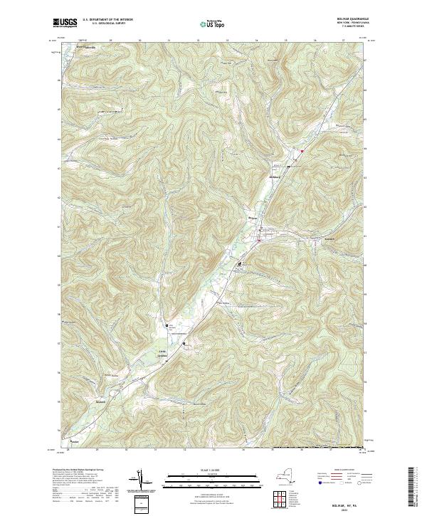 US Topo 7.5-minute map for Bolivar NYPA