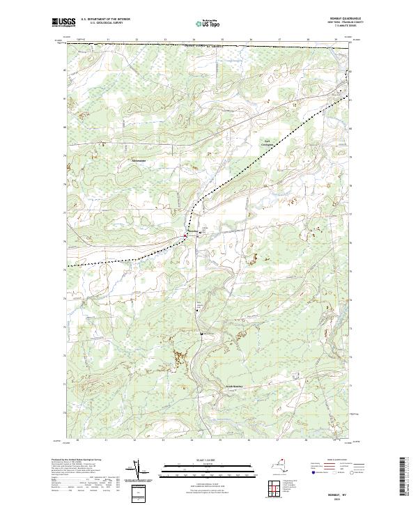 US Topo 7.5-minute map for Bombay NY