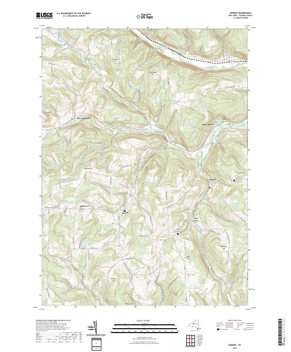 US Topo 7.5-minute map for Borden NY