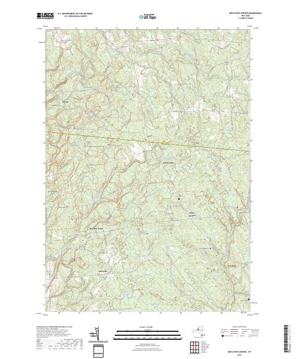 US Topo 7.5-minute map for Boylston Center NY