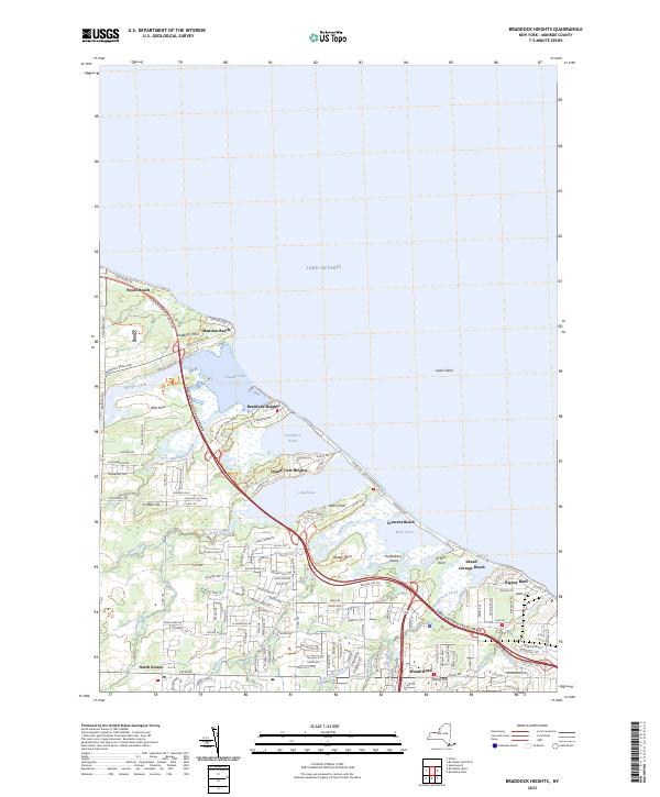 US Topo 7.5-minute map for Braddock Heights NY