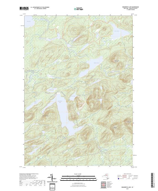 US Topo 7.5-minute map for Brandreth Lake NY