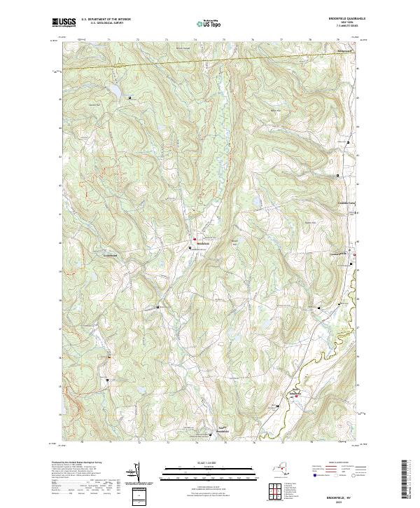 US Topo 7.5-minute map for Brookfield NY