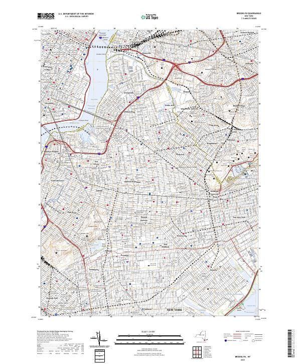 US Topo 7.5-minute map for Brooklyn NY